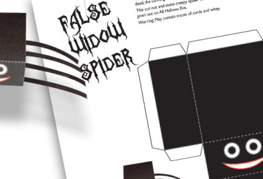 False Widow Spider Paper Craft